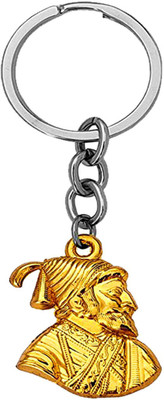 AFH Chatrapati Shivaji Maharaj Golden Plated Decorative Key Chain Key Chain