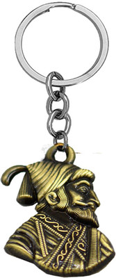AFH Chatrapati Shivaji Maharaj Antique Gold Decorative Key Chain Key Chain