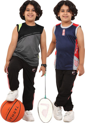 FTX Boys Printed Polyester Regular T Shirt(Multicolor, Pack of 2)