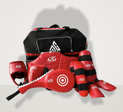 AXG NEW GOAL Mega Taekwondo Combo (Small Size) with Duffel cum Backpack for age 4 to 9yrs Boxing Kit