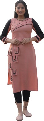 DKC VRAJBHUMI SURAT Women Self Design A-line Kurta(Pink)