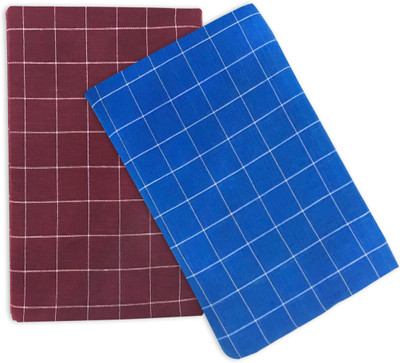 OASIS Checkered Maroon, Light Blue Lungi
