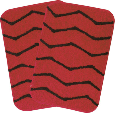HIDECOR Microfiber Bathroom Mat(Red, Medium, Pack of 2)