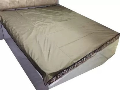 A CUBE LUXURY SOLUTIONS Mattress Topper Double Size Waterproof Mattress Cover(Beige)