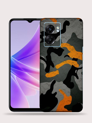 OggyBaba Oppo K10 5g, Camouflage Orange Mobile Skin(Multicolor)