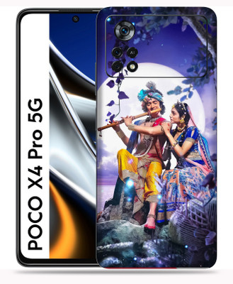 WeCre8 Skin's Xiaomi Poco X4 Pro 5G Mobile Skin(Blue Radha Krishna Multicolor Mobile Skin)