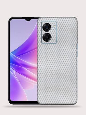 OggyBaba Oppo K10 5g, Carbon Fiber Silver Mobile Skin(Silver)