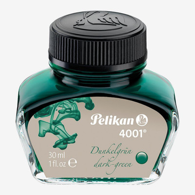 Pelikan 4001 Ink Bottle (Dark Green - 30 ML) Ink Bottle(Ink Color - Green)