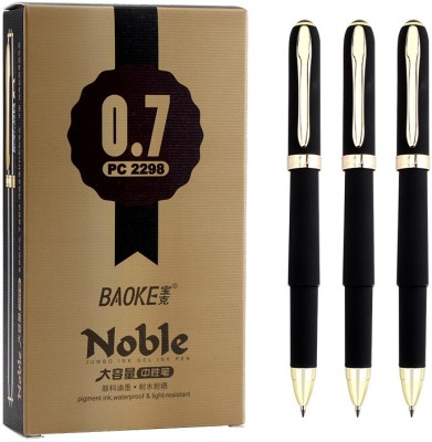 Baoke Jumbo Black Gel Ink 0.7mm waterproof&Light-Resistant pens For students&office Gel Pen(Pack of 3, Black)