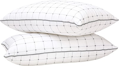 Papaya Soft & Luxurious Microfiber Quilted Polyester Fibre, Microfibre Geometric Sleeping Pillow Pack of 2(White)