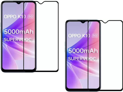 ISAAK Edge To Edge Tempered Glass for OPPO K10 5G Edge to Edge, Full Glue, 11D Tempered Glass(Pack of 2)
