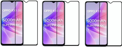ISAAK Edge To Edge Tempered Glass for OPPO K10 5G Edge to Edge, Full Glue, 11D Tempered Glass(Pack of 3)
