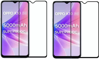 ISAAK Edge To Edge Tempered Glass for OPPO K10 5G Edge to Edge, Full Glue, 11D Tempered Glass(Pack of 2)