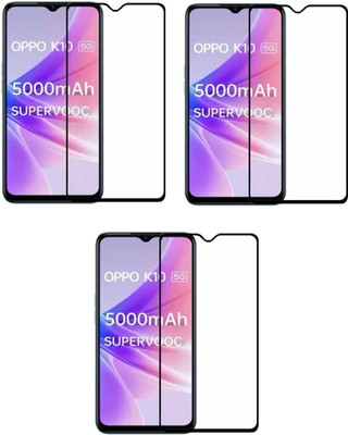 ISAAK Edge To Edge Tempered Glass for OPPO K10 5G Edge to Edge, Full Glue, 11D Tempered Glass(Pack of 3)