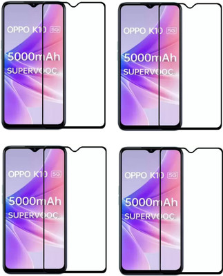 ISAAK Edge To Edge Tempered Glass for OPPO K10 5G Edge to Edge, Full Glue, 11D Tempered Glass(Pack of 4)