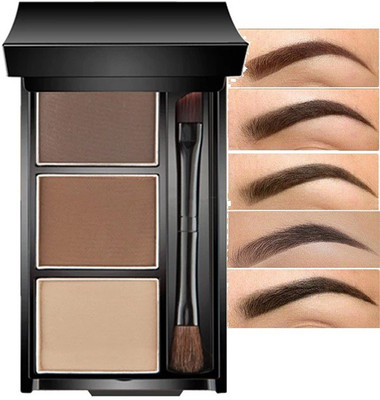 AGLEY Eyebrow Drawing 3 Colors Eyebrow Pallete 03 with Brush 8 g(MULTICOLOR)