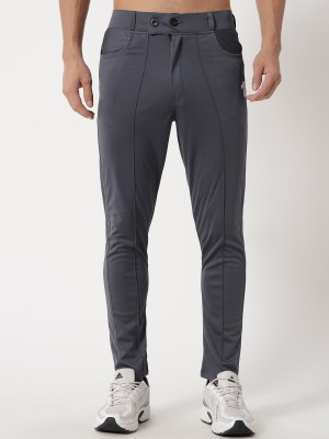 Double One Slim Fit Men Grey Trousers