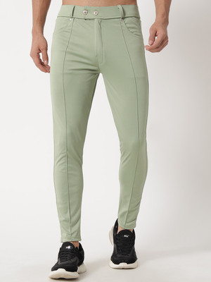 Double One Slim Fit Men Light Green Trousers