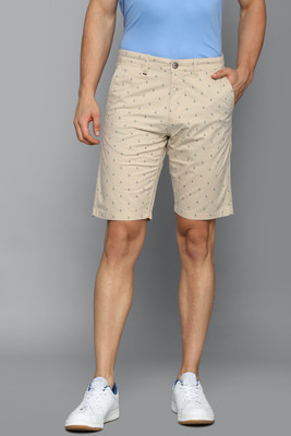LOUIS PHILIPPE Printed Men Beige Regular Shorts