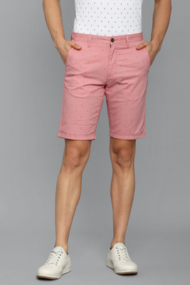 LOUIS PHILIPPE Printed Men Pink Regular Shorts