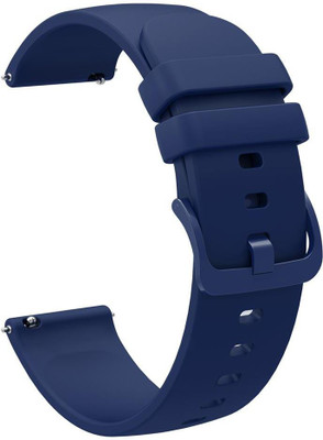 Mak Creation Coloured Buckle Silicon 22MM Smart Watch Strap compatible for 22mm Smart Watches Smart Watch Strap(Blue)