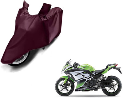 Selifaur Waterproof Two Wheeler Cover for Kawasaki(Ninja 250, Brown)