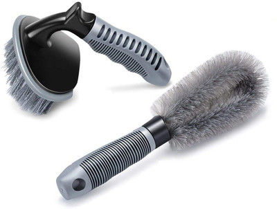AUTO PEARL Plastic Vehicle Washing  Brush(Pack Of 2)
