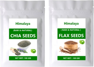 GREENELAND CHIA SEEDS & FLAX SEEDS ( 100 x 2 ) 200 GM(200 g)