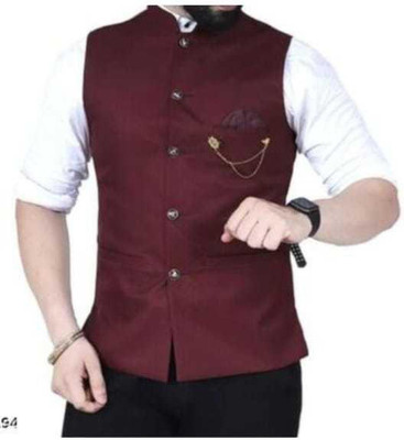 maksud enterprise Solid Men Waistcoat