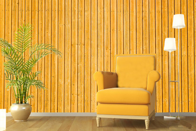 Print Panda Vinyl Abstract Yellow Wallpaper(L x W: 228 cm x 40 cm)