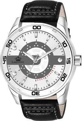 LIMESTONE LUXE LUXE Series of LUXURY Styles Designer Big Dial Leather Strap Quartz Analog Watch  - For Men