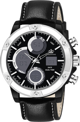 LIMESTONE LUXE LUXE Series of LUXURY Styles Dummy Dial Leather Strap Quartz Analog Watch  - For Men