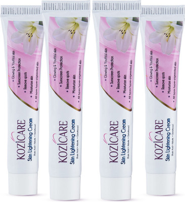 Kozicare Skin Lightening Cream with Kojic Acid & Arbutin-15gm (Pack of 4)(60 g)
