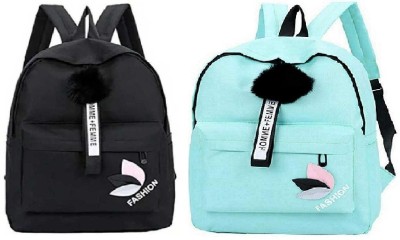 Ayat Fashion AB_Black-green-backpack 20 L Backpack(Black, Green)