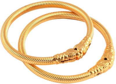 Jewar Mandi Brass Gold-plated Bangle Set