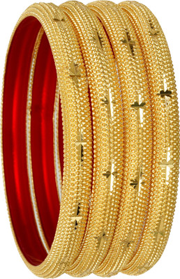Barffy collections Plastic Gold-plated Bangle Set(Pack of 4)