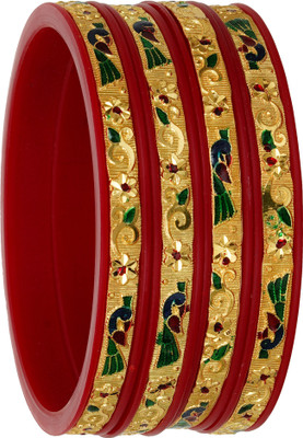 Barffy collections Plastic Gold-plated Bangle Set(Pack of 4)