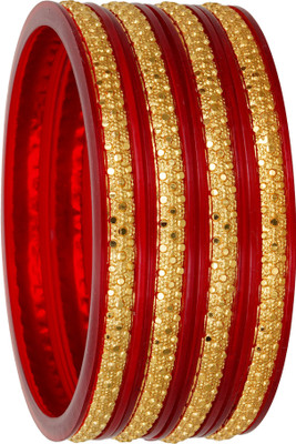 Barffy collections Plastic Gold-plated Bangle Set(Pack of 4)