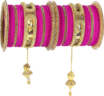 NMII Metal Zircon Bangle Set(Pack of 46)