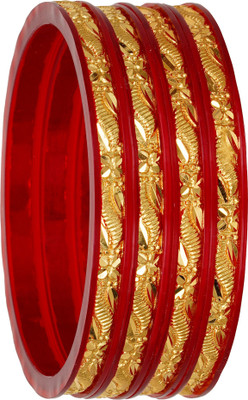 Barffy collections Plastic Gold-plated Bangle Set(Pack of 4)