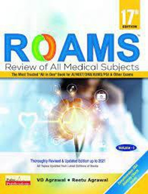 ROAMS REVIEW OF ALL MEDICAL SUBJECTS 2 VOLUME SET 17TH EDITION-2022(Paperback, V D agrwal)
