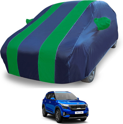 MOCKHE Car Cover For Kia SELTOS (With Mirror Pockets)(Blue)