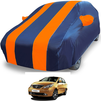 MOCKHE Car Cover For Tata Manza (With Mirror Pockets)(Orange)