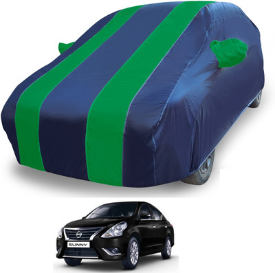 MOCKHE Car Cover For Nissan Sunny (With Mirror Pockets)(Blue)