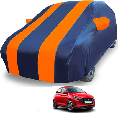 MOCKHE Car Cover For Hyundai i20 (With Mirror Pockets)(Orange)