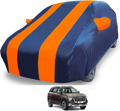 MOCKHE Car Cover For Hyundai Alcazar (With Mirror Pockets)(Orange)