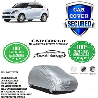 Tamanchi Autocare Car Cover For Maruti Suzuki Swift Dzire VXI AT Optional(Silver)