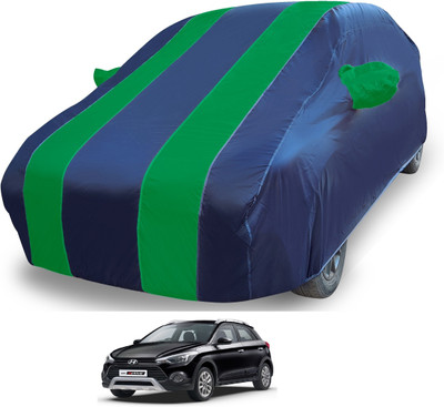 MOCKHE Car Cover For Hyundai i20 Active (With Mirror Pockets)(Blue)