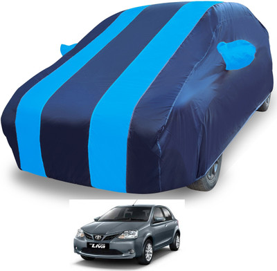 MOCKHE Car Cover For Toyota Etios Liva (With Mirror Pockets)(Blue)