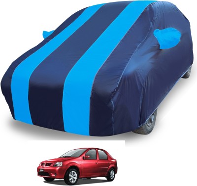 MOCKHE Car Cover For Mahindra Logan (With Mirror Pockets)(Blue)